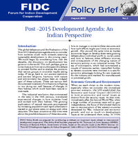 Post -2015 Development Agenda: An Indian Perspective